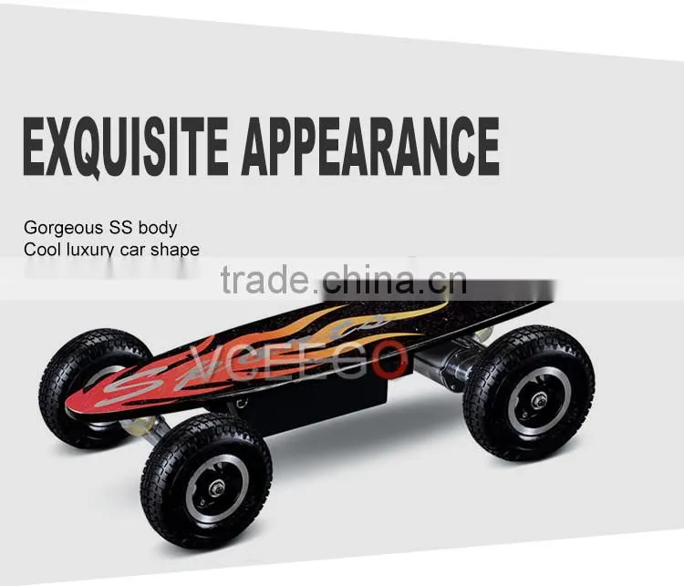 Hight quality soild military tire smart two wheels self balancing electric skateboard with remote control