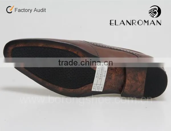 pointed toe leather men shoe