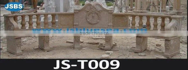 Carved Marble Table and Bench JS-T049