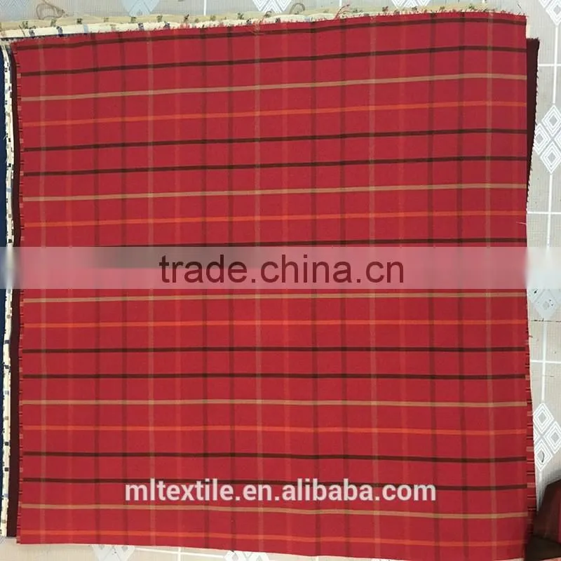 Red cotton linen sofa fabric/ stripe fabric