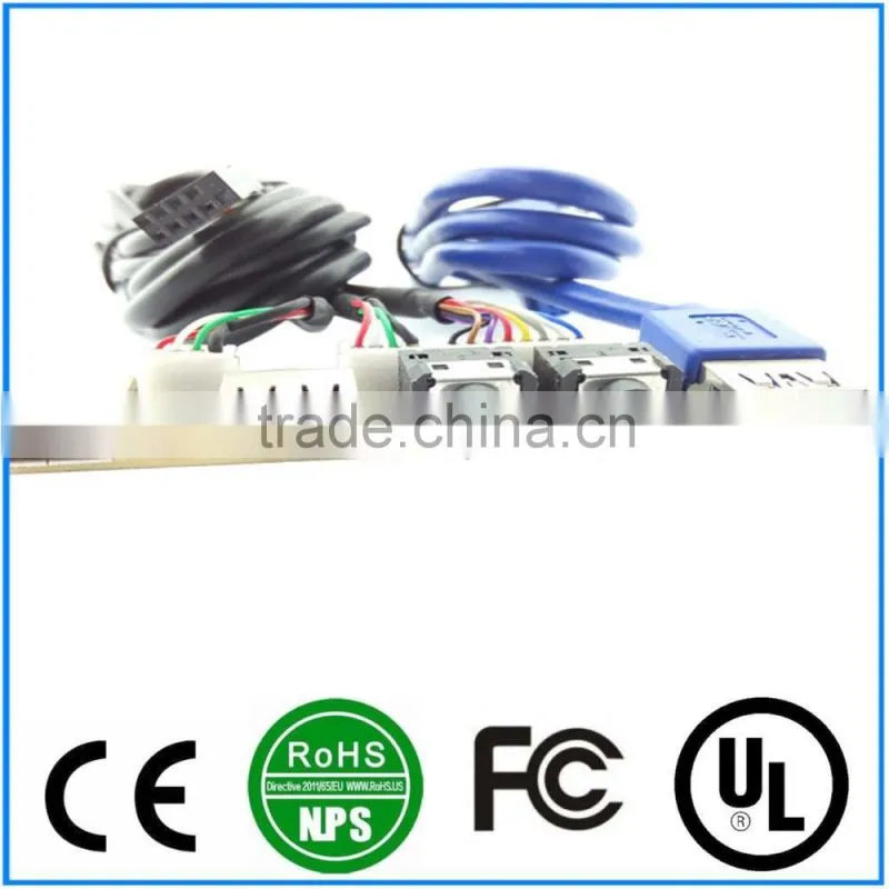 Front Panel Cable Dual USB2.0+USB3.0+HD AUDIO I/O PC Board Cable For Computer With Cable