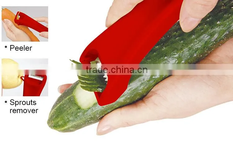 ABS+S/S 19.3*5.7 Kitchen tools stainless steel fruit&vegetable peeler grater/double surfacer