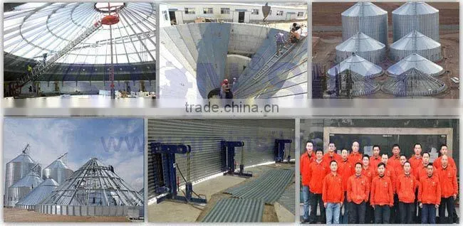 Hot Galvanized Steel Silo for Pellets with Screw Augers Discharging