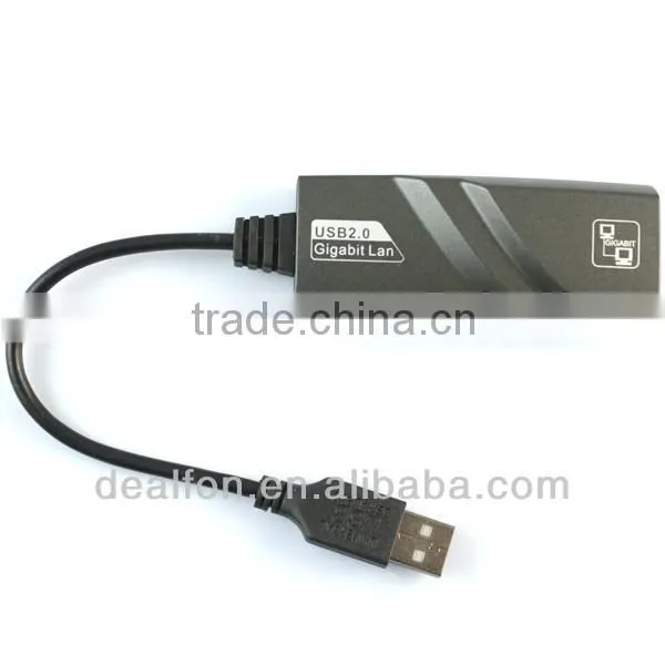 High Speed USB 2.0 to 10/100/1000Mbps Ethernet RJ45 Gigabit Lan Adapter
