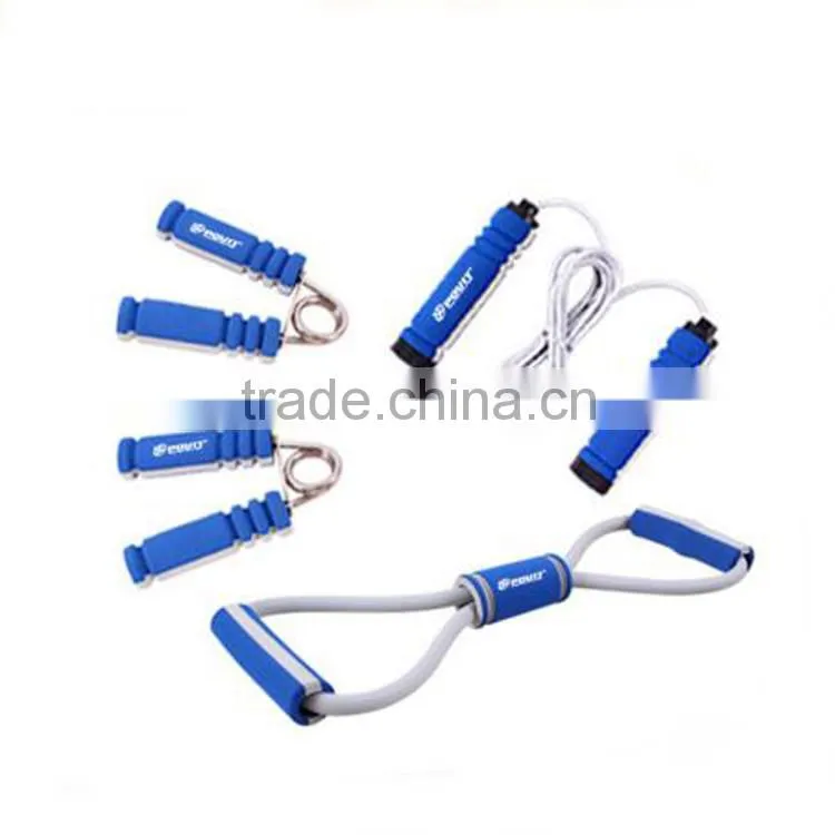 OEM/ODM Indoor/ Outdoor Hand Tool Chest Expander/ Jump Rope/Hand Grips Body Strong Fitness Equipment Set
