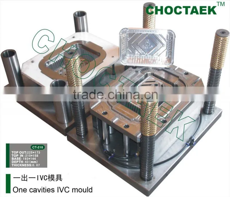 IVC aluminium foil container one cavity molds