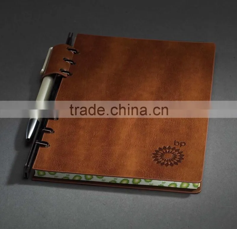 Pu Leather Notebook with Pen insert