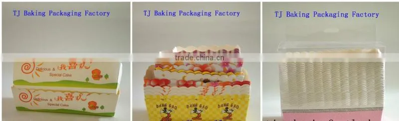 Rectangle Cake Cup Paper PE Coated Baking Cupcake Cup