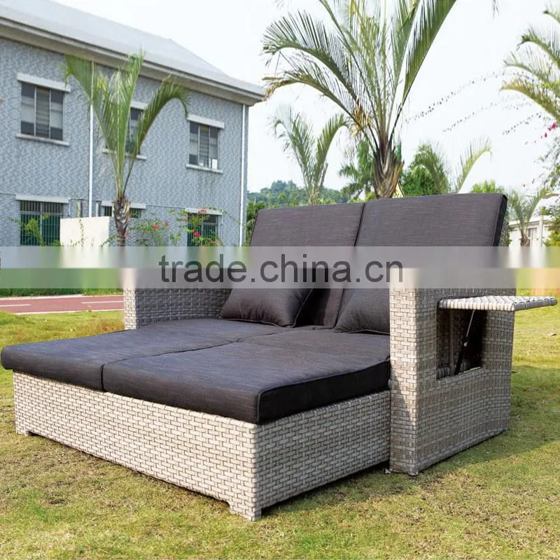 outdoor wicker rattan reclining love chair seats