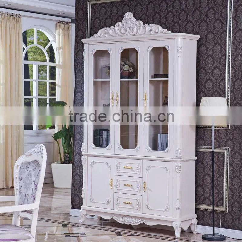 Luxury Antique European French Baroque Style Ivory White Hand Carved Wooden MDF Vanity Dressing Table Set