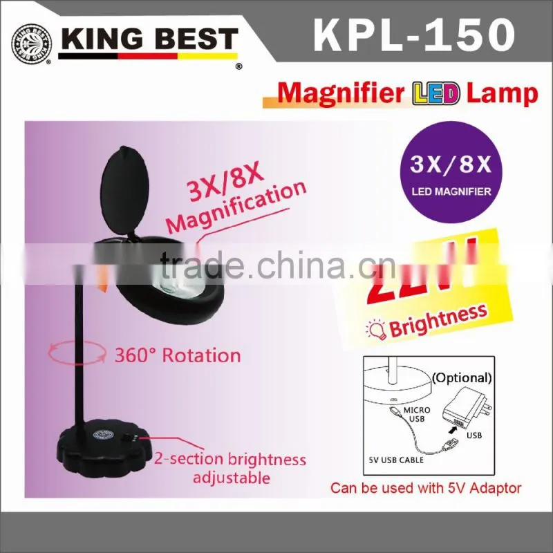 KING BEST 360 Degree Rotation USB DC 5V table lamps ECO Eye Protection LED Light Desktop Magnifier Magnifier Light