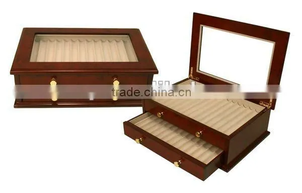 Top quality lacquer logo 10pens Wooden pen box set