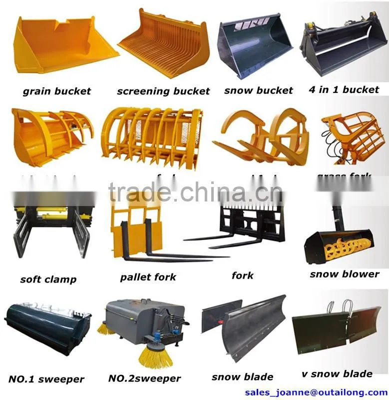 Aolite forklift wheel loader with attachments