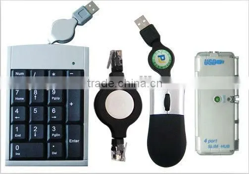 Portable USB Travel Kit with Mini USB Optical Mouse