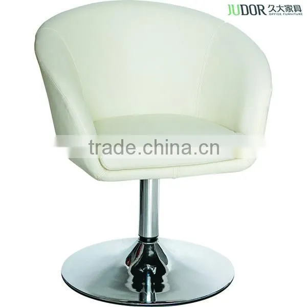 Moon shape white leather bar stool K-1384