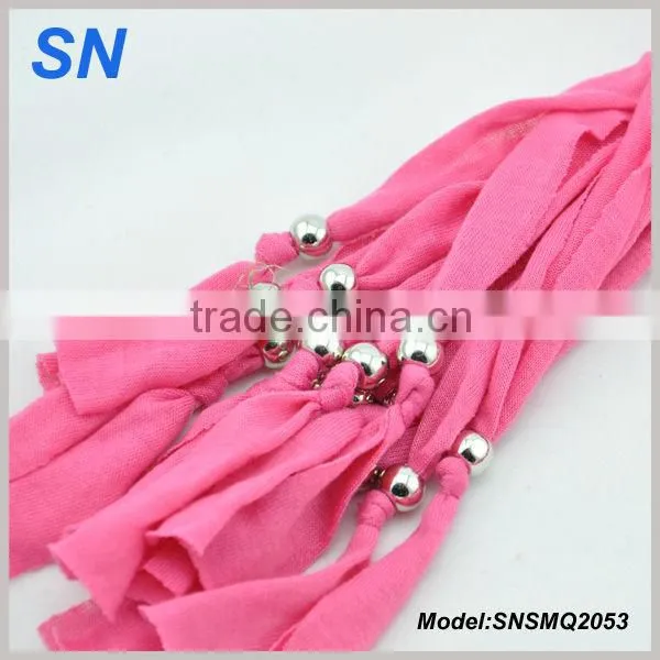 Pink butterfly pattern pendant scarf/pink lovely scarf