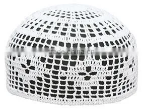 Manufacturers wholesale high quality white handmade Islam hat