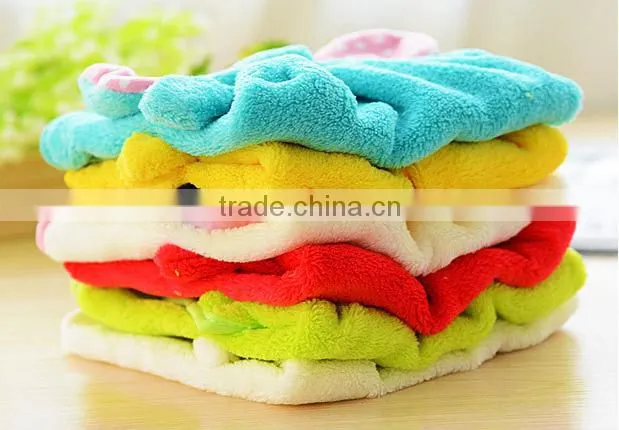 Cartoon design decorative CORAL FLEECE microfiber children hand towel frog