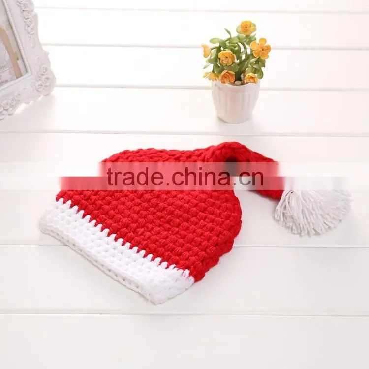 Newborn Baby Christmas Outfit,Cute Baby Bloomer With Hats,Crochet Woolen Photo Costume