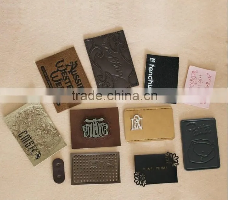 Cheap prices custom garment jeans leather patch labels