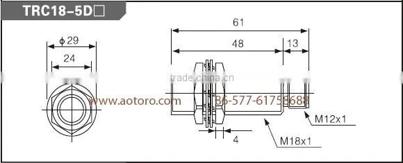 infrared sensor specification TRC18-5DP2 P PNP product transducer proximity sensor for tracking