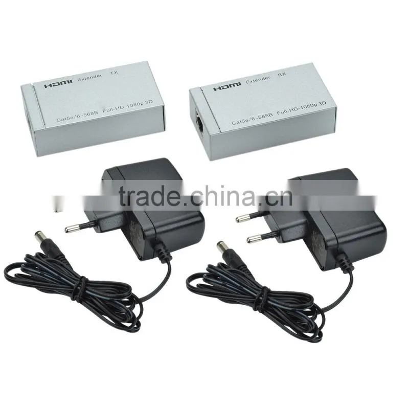 CHEERLINK Full HD 1080P 3D HDMI Extender Set w/ CAT 5 / 6 - Silver