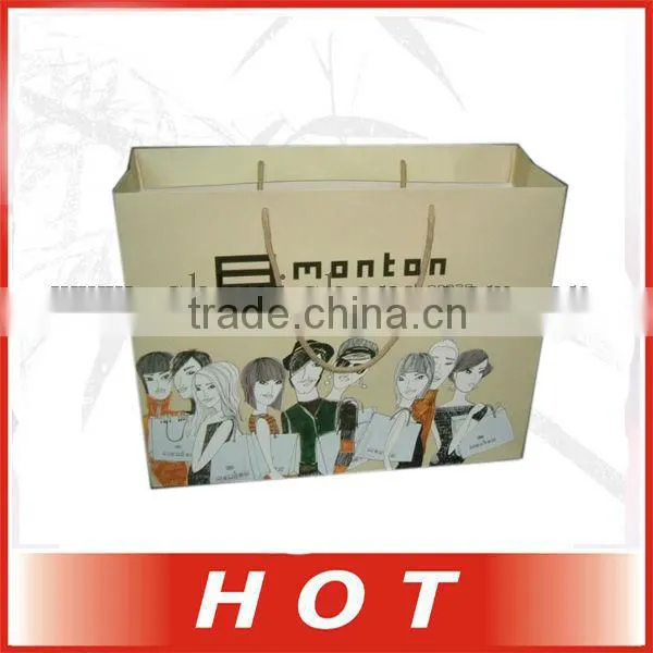 Fashionable paper packing shopping gift bag
