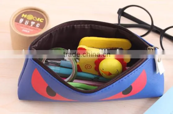 Promotion cute eyes print pencil case china factory