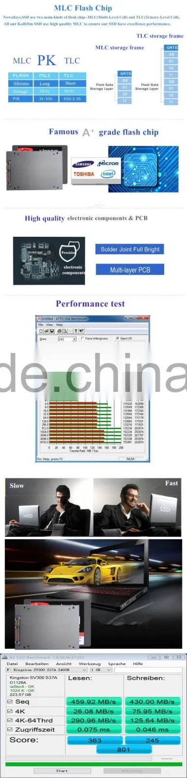 2016 10x faster ssdnow 2.5''SATA Rev. 3.0 (6Gb/s) SSD 240G