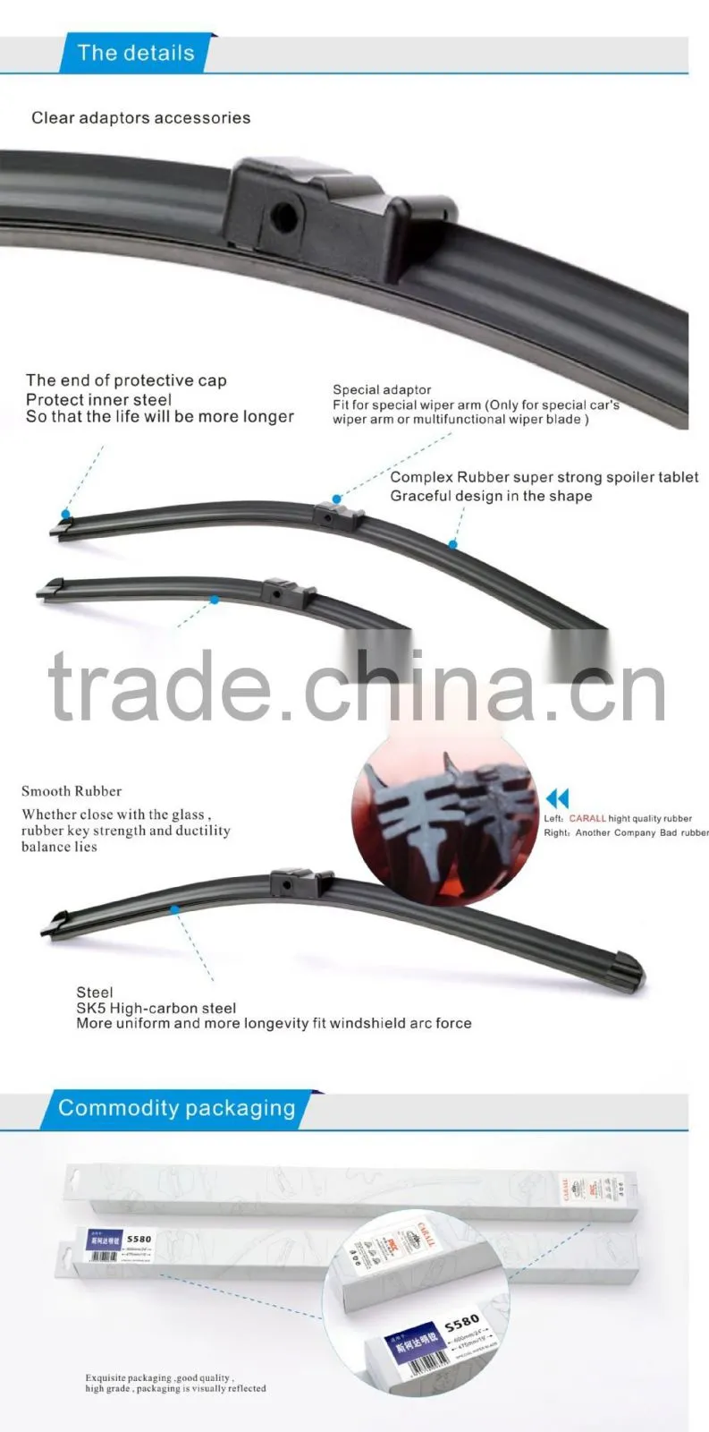 S580 25 inch Soft Windshield Car Wiper Blade