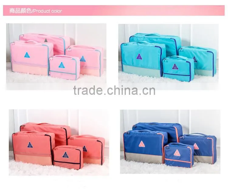Set-4 Commercial Travel 210D Polyester Fabric Storage Bag For Organization
