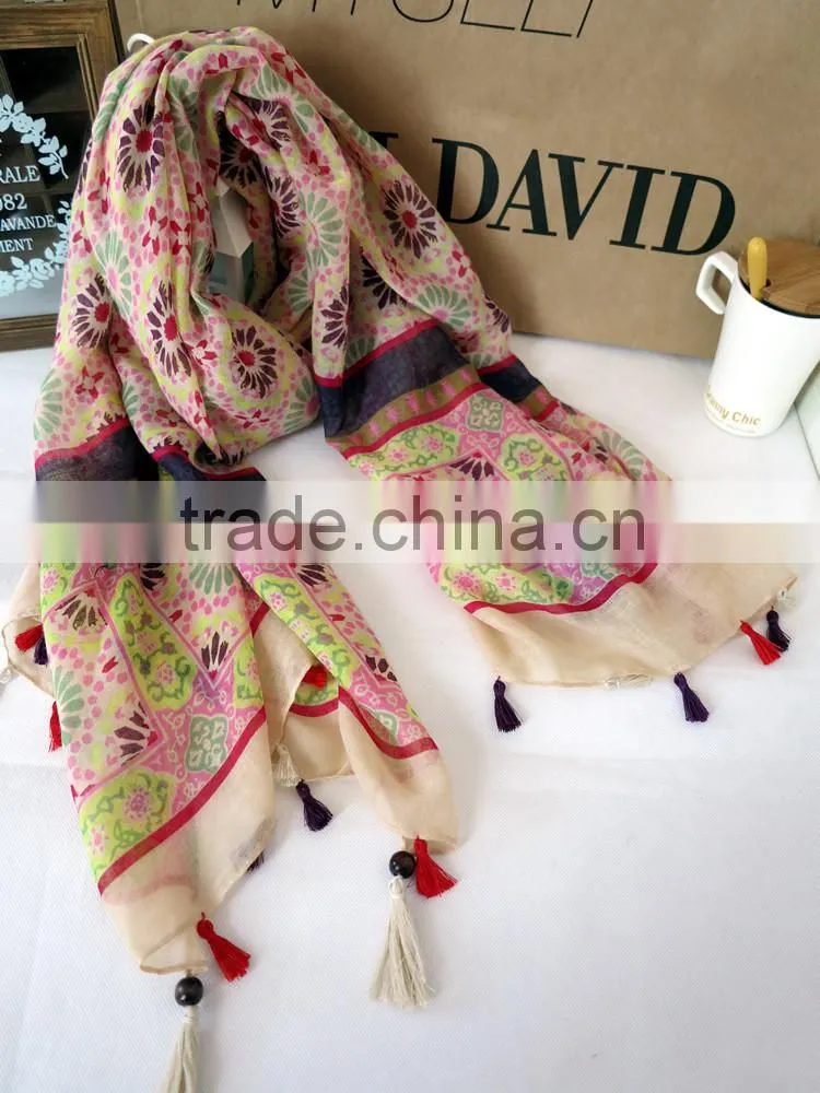 Promotion & Premium Gift Silk Scarf in Printing design