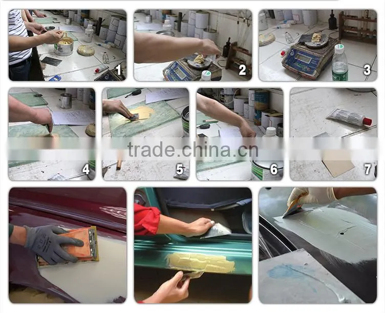 BPO system crack resistant galvanized steel auto body filler