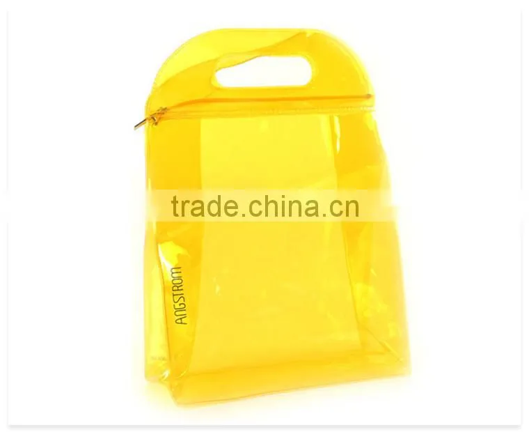 YCD Yellow PVC Packing Tote Bag