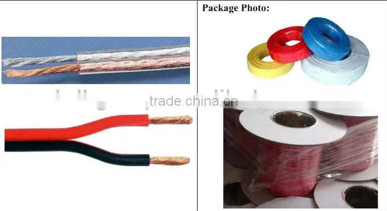 300/300V high quality flat transparent audio RVH ,Audio Speaker Fig.8 cable