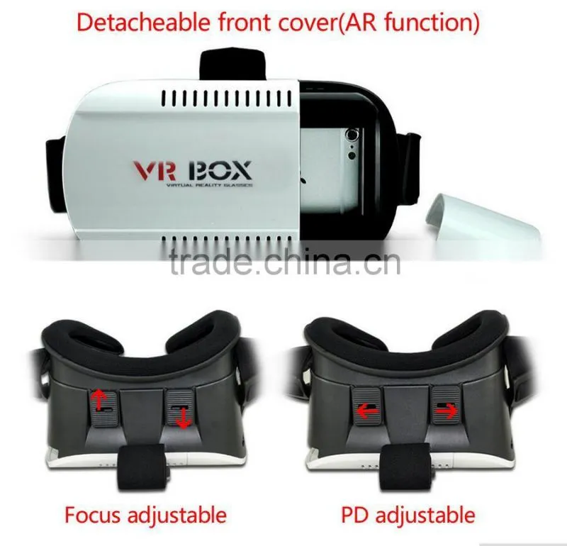 3D Glasses type head mount vr box 1.0 version for hottest games