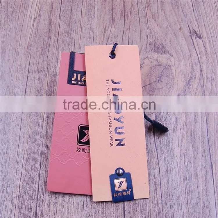 Custom design famous brands ladies jeans scarves paper hang tag