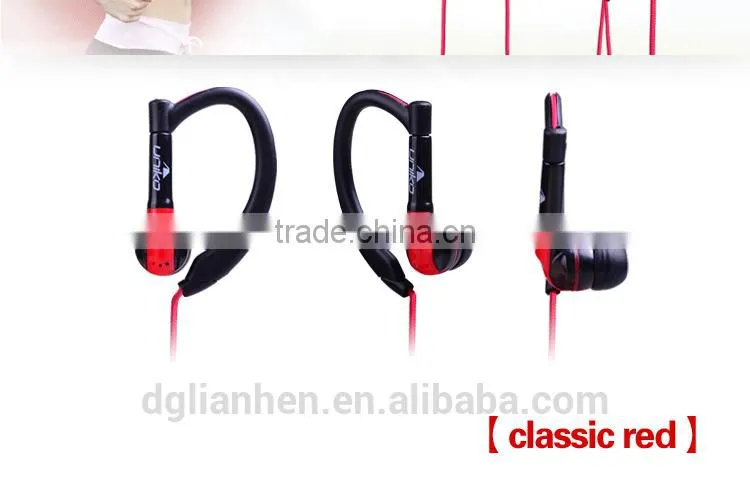 ULDUM sports factory price earhook sport earphone for mp3 mp4 earphone