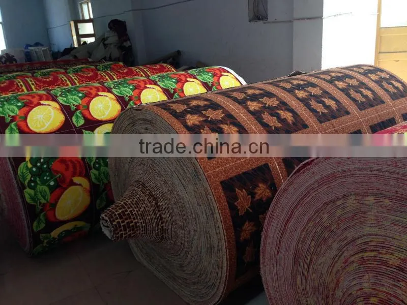 Printed design latex back tiger carpet