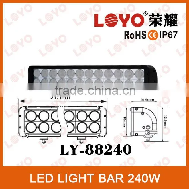 Hot sale !! LOYO Double Row 240W LED Light Bar ,offroad LED driving bars