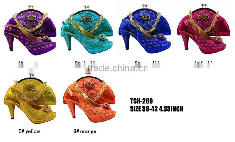 2016 Top Fashion ankara fabric African Wax Shoes And Bags ladies shoes and matching bags african shoes and bag set