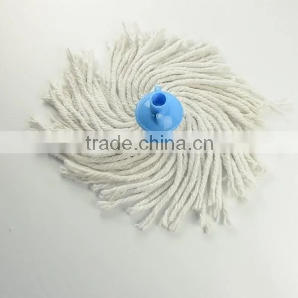 cotton/microfiber mop head with plastic socket