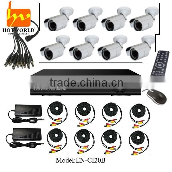 Outdoor standalone H.264 CCTV Camera DVR Kit /8ch dvr kit