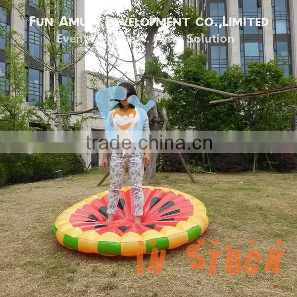 Low MOQ stock watermelon pool float inflatable donut for fun