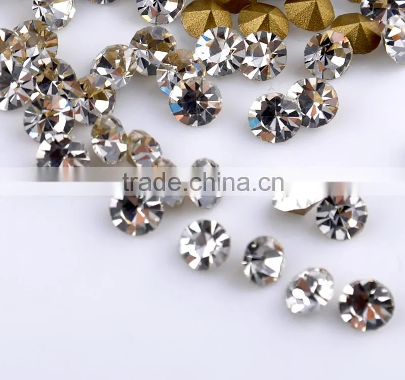 Lovely decoration use for child wholesale pointback rhinestone