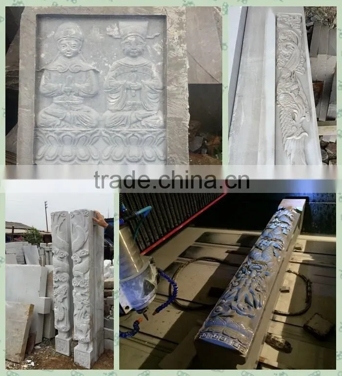2 spindle grantie cutting 3d marble sculpture carving stone engraving cnc router
