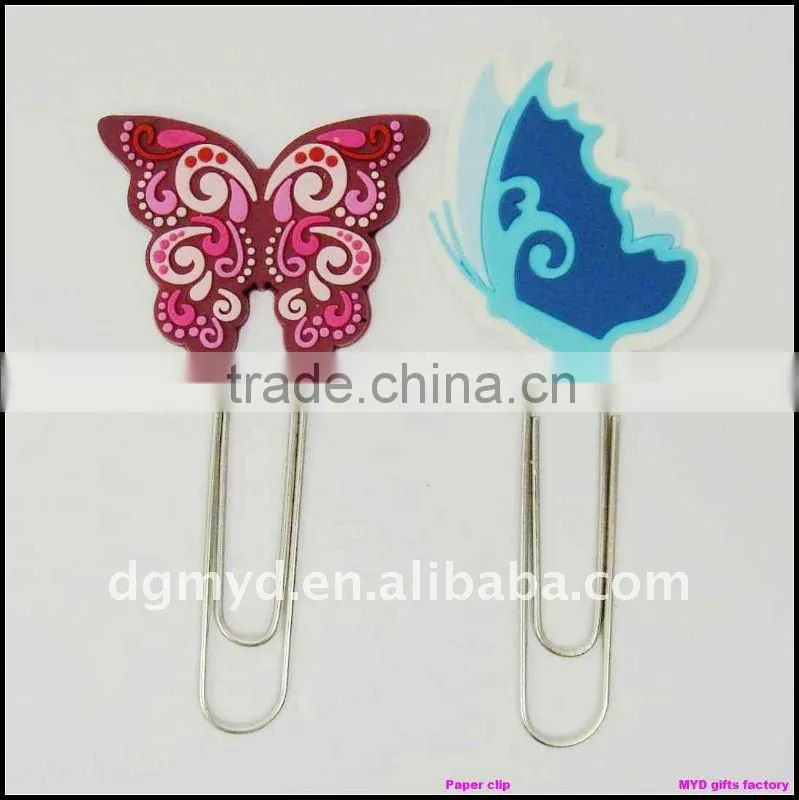 beautiful and special non-phthalates and lead free soft pvc paper clip