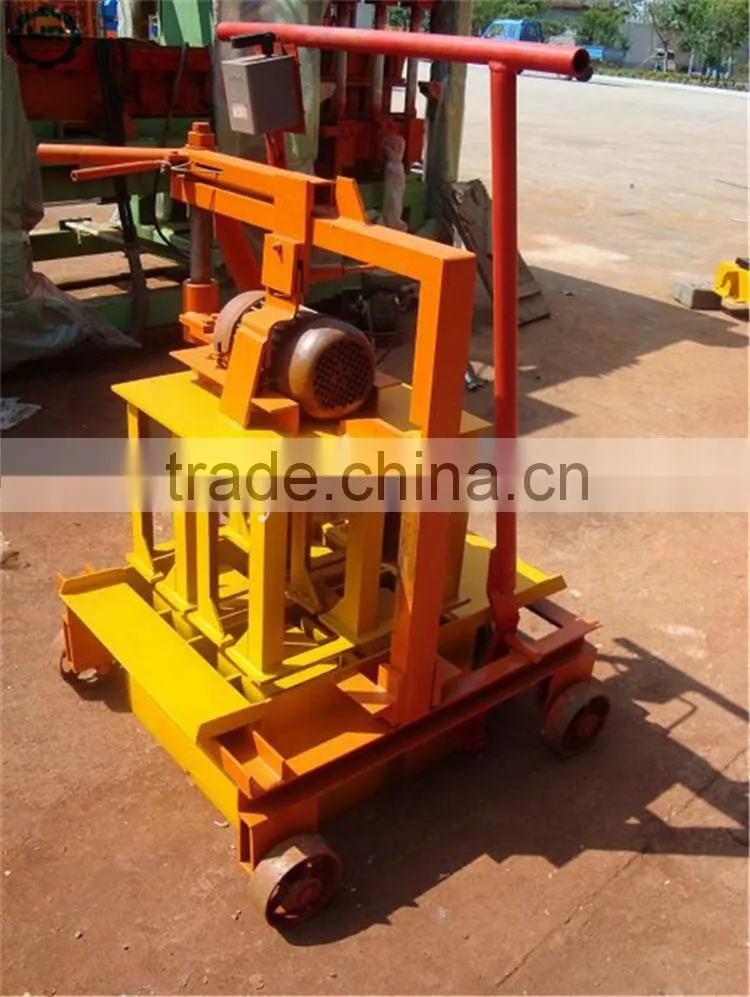 QMR2-45 small scale industries machines, mobile used concrete block machine equipment for small business at home