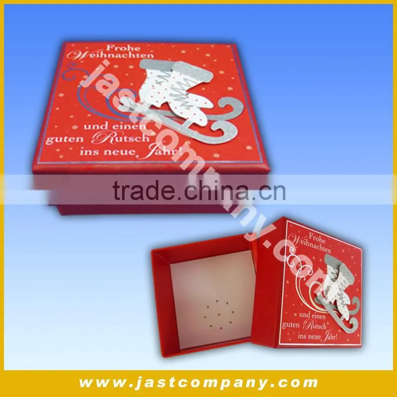 Small Square Decorative Cardboard Musical Christmas Gift Box