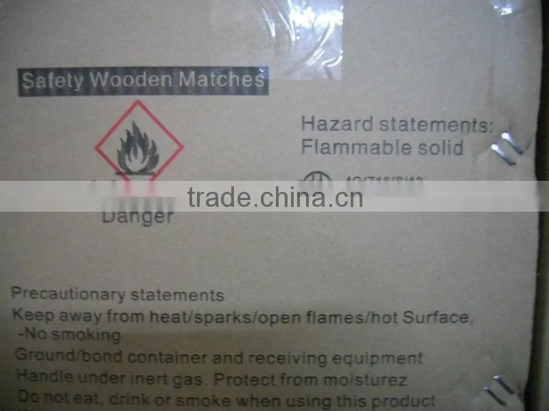 household safety match with cutomized logo printing